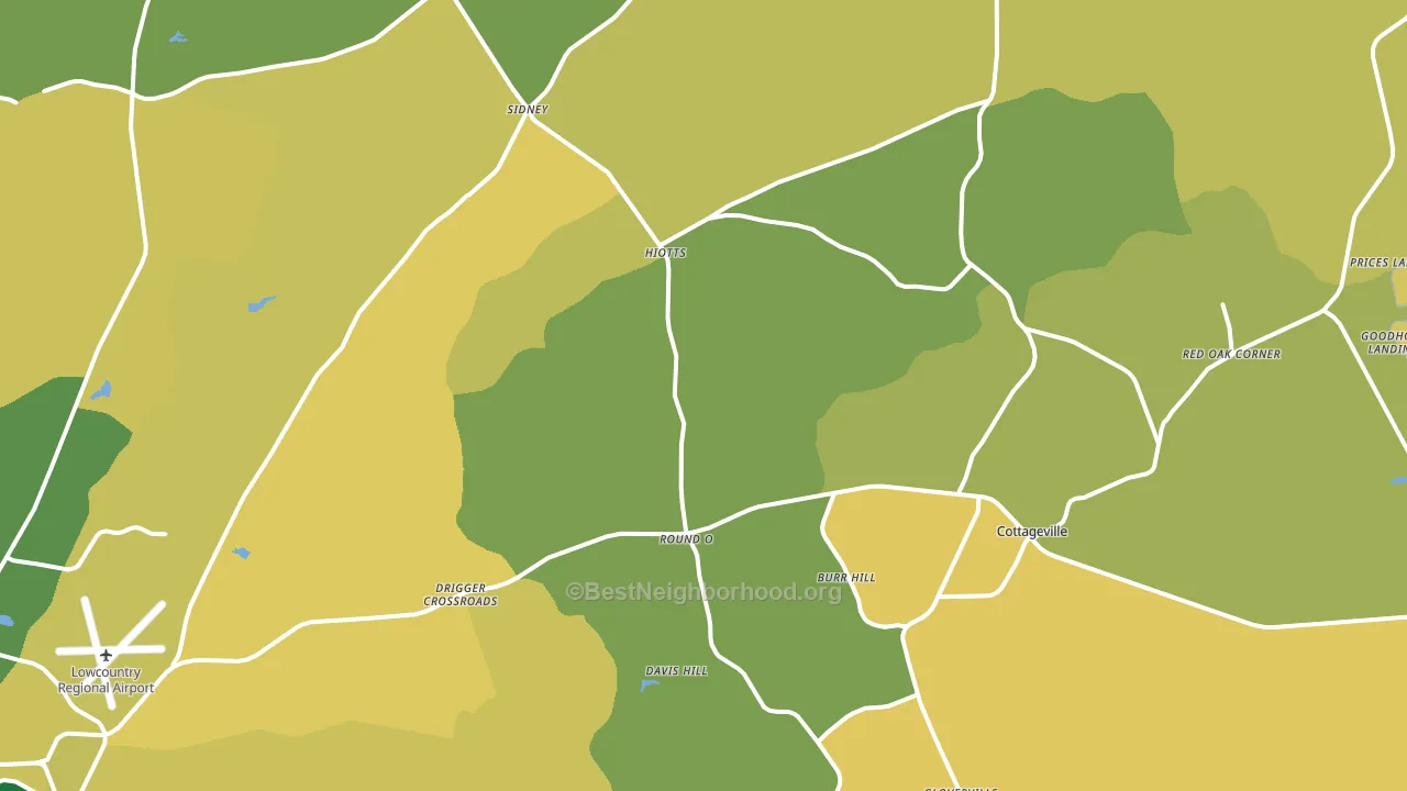 29474, SC block-group voter-turnout map