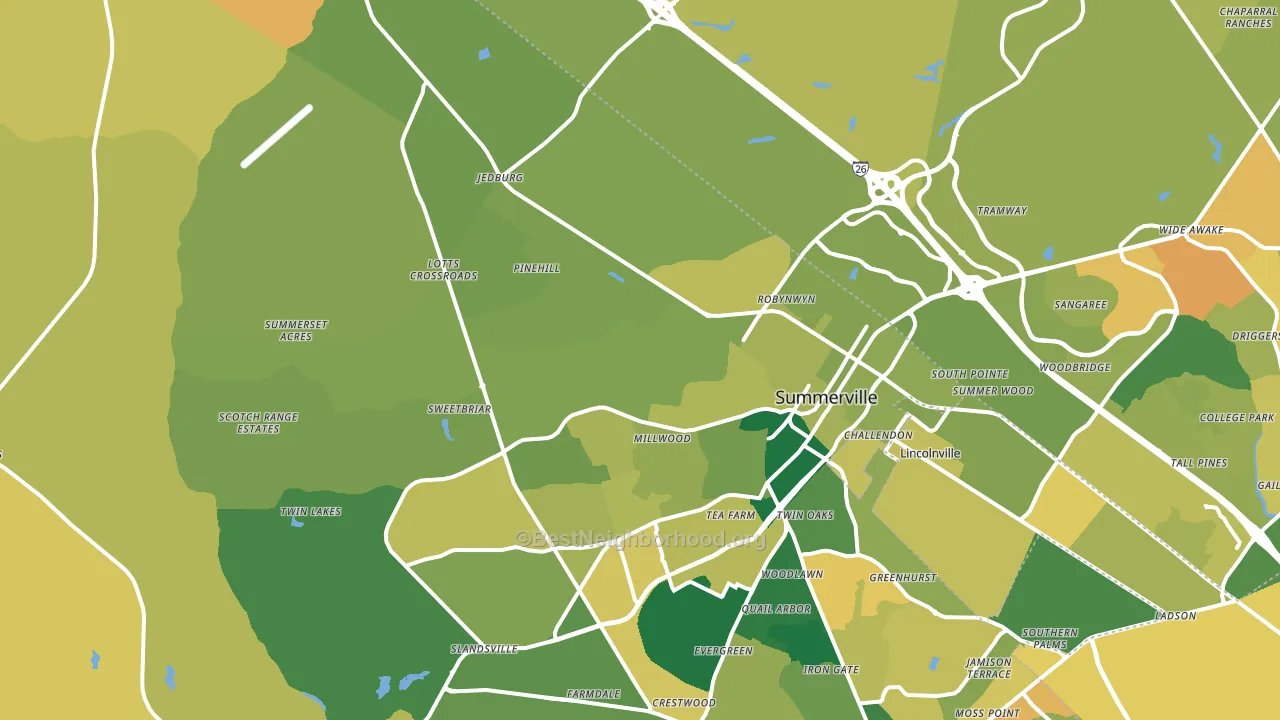 29483, SC block-group voter-turnout map