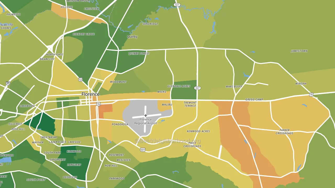 29506, SC block-group voter-turnout map