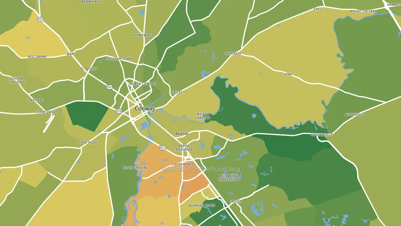 29526, SC block-group voter-turnout map