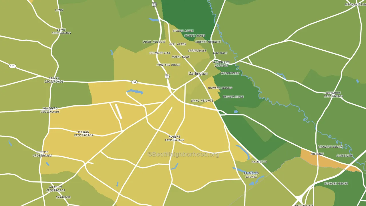 29532, SC block-group voter-turnout map