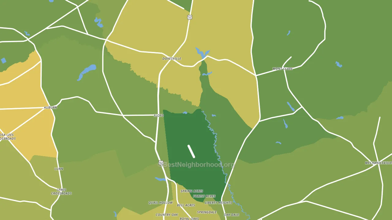 29540, SC block-group voter-turnout map