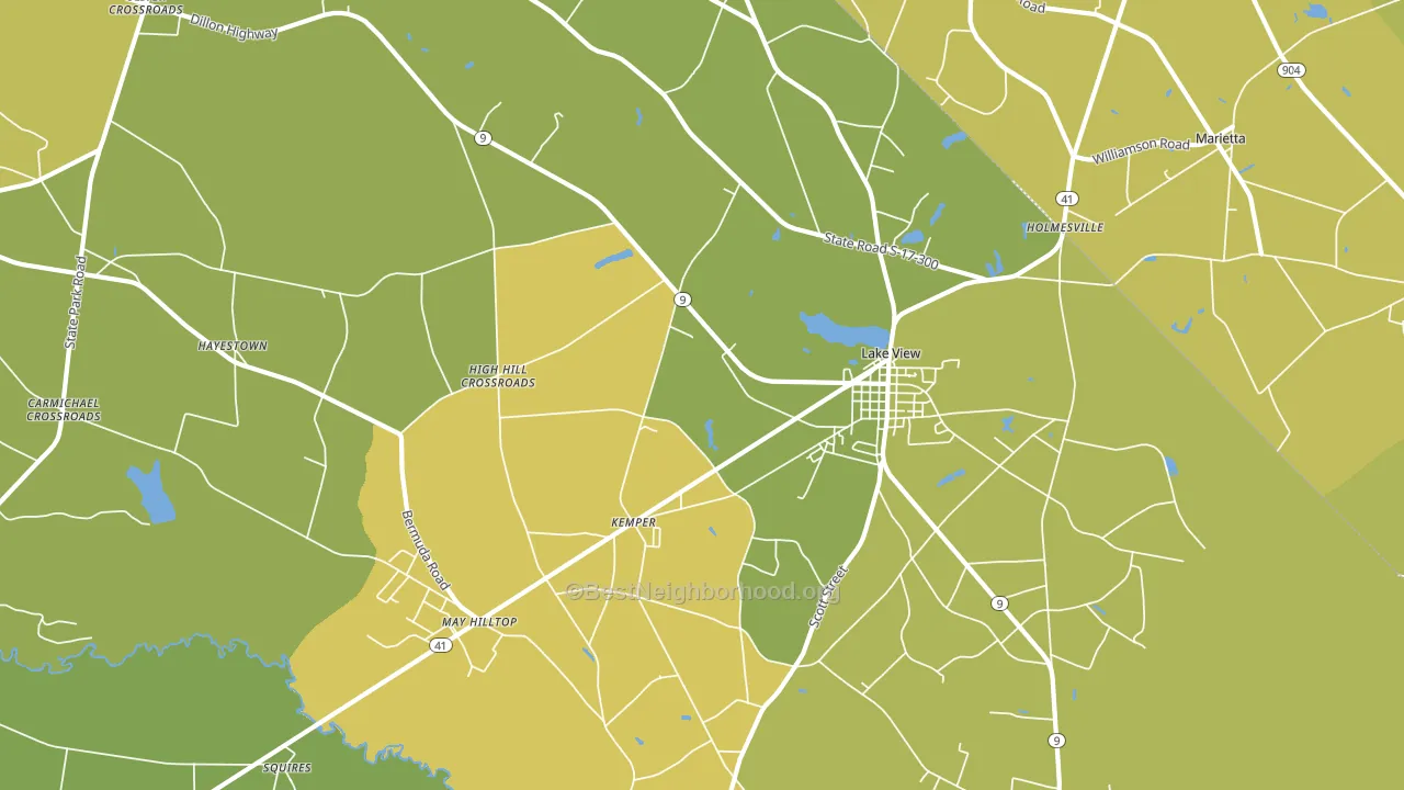 29563, SC block-group voter-turnout map