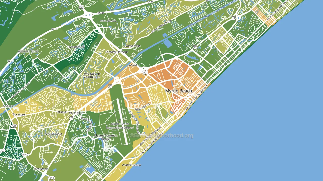 29577, SC block-group voter-turnout map