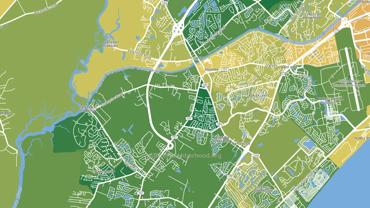 29588, SC block-group voter-turnout map
