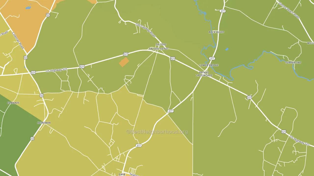 29590, SC block-group voter-turnout map