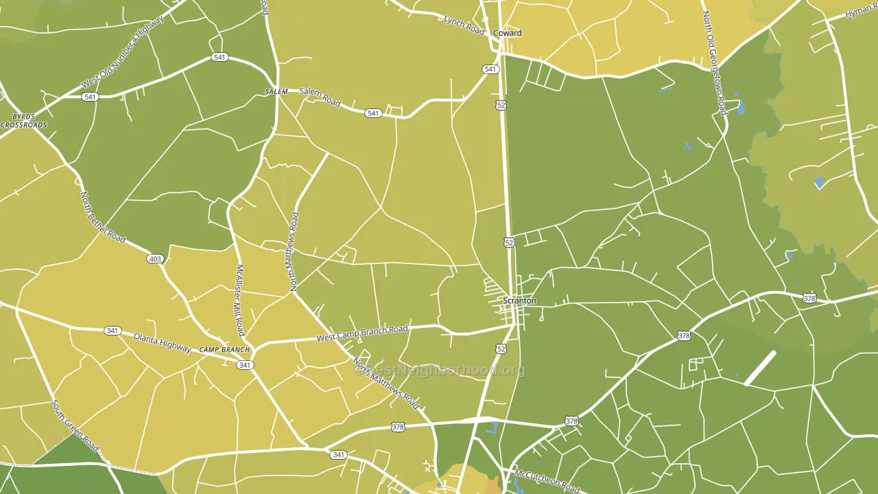 29591, SC block-group voter-turnout map
