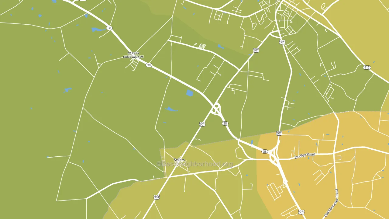 29592, SC block-group voter-turnout map