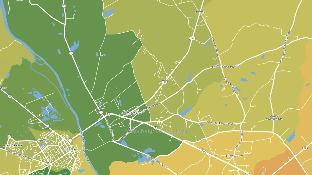 29596, SC block-group voter-turnout map