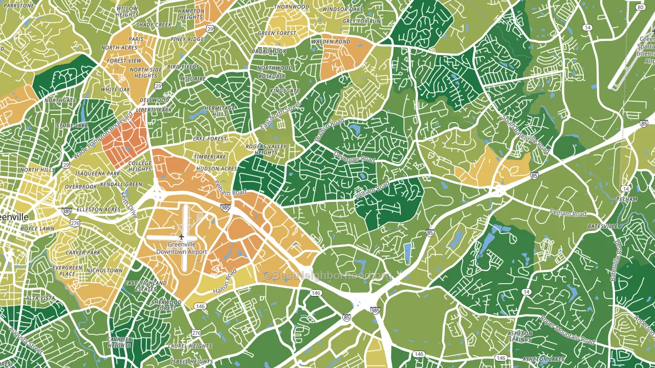 29615, SC block-group voter-turnout map