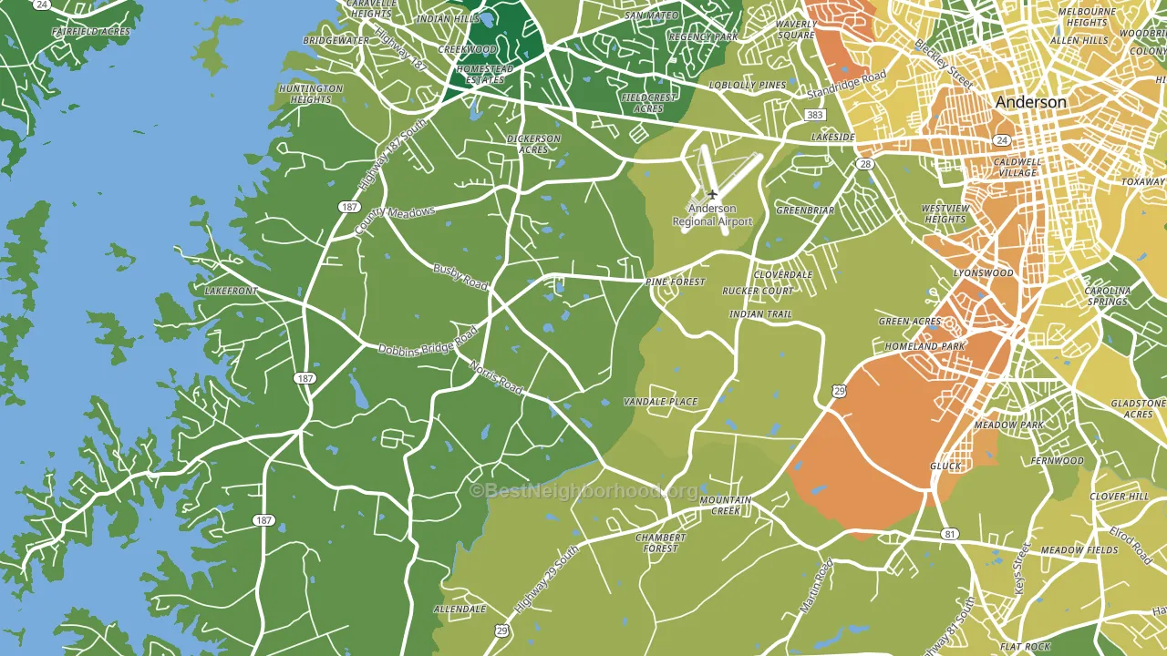 29626, SC block-group voter-turnout map