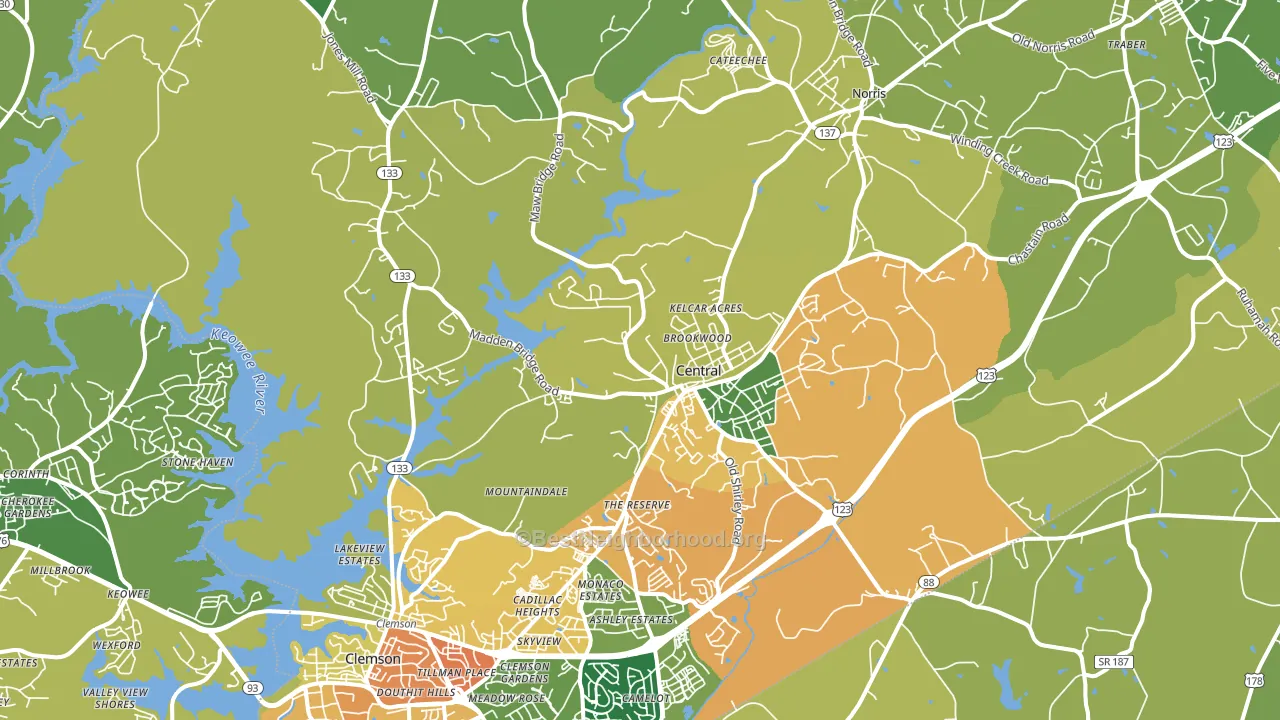29630, SC block-group voter-turnout map