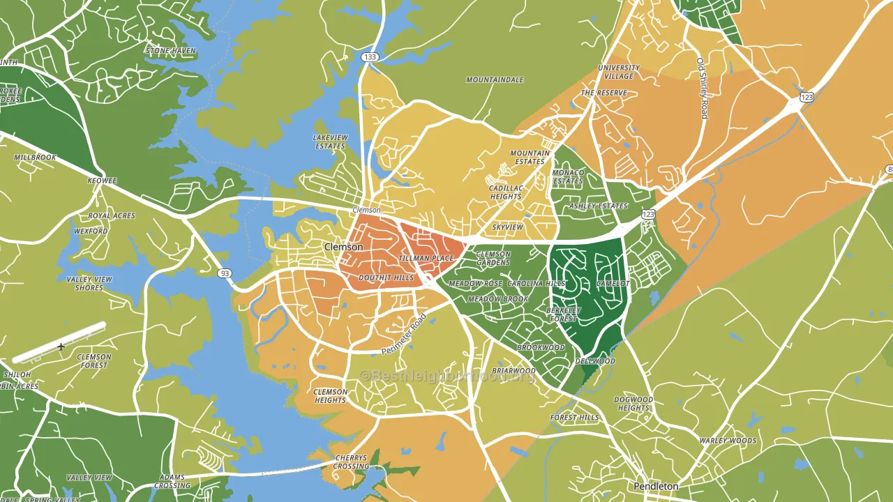 29631, SC block-group voter-turnout map