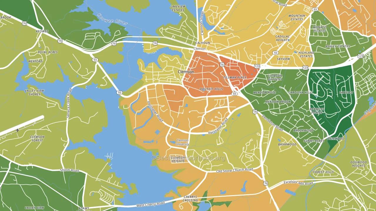 29634, SC block-group voter-turnout map