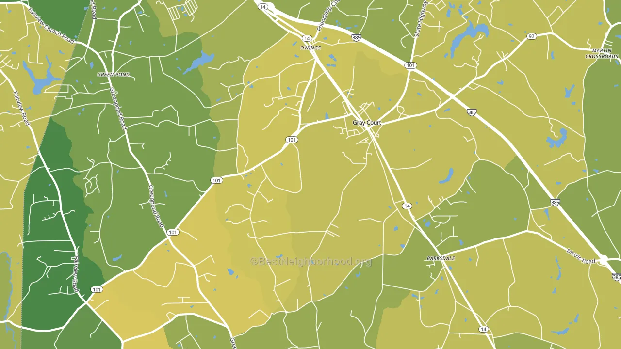 29645, SC block-group voter-turnout map