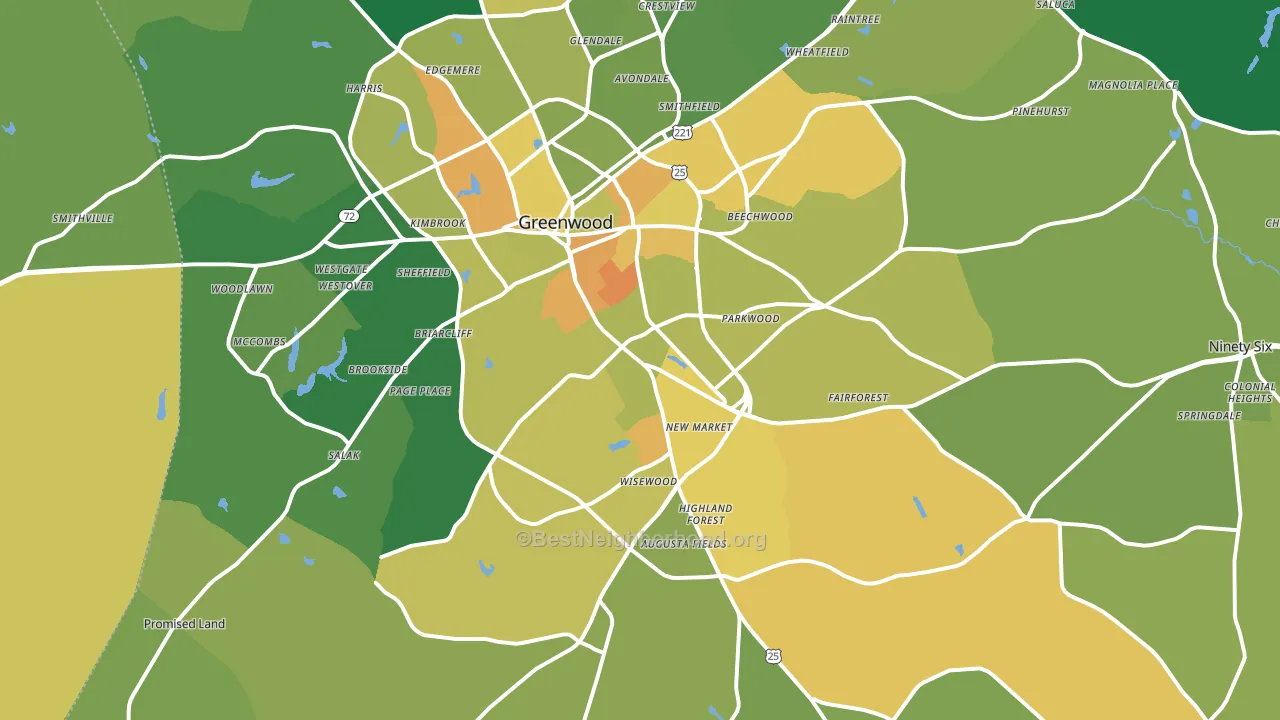 29646, SC block-group voter-turnout map