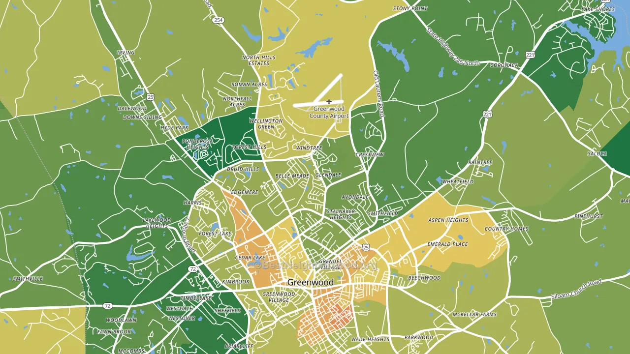 29649, SC block-group voter-turnout map