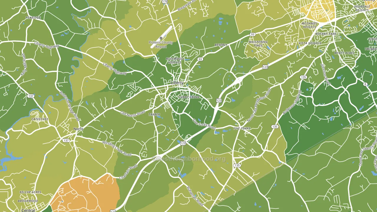 29657, SC block-group voter-turnout map