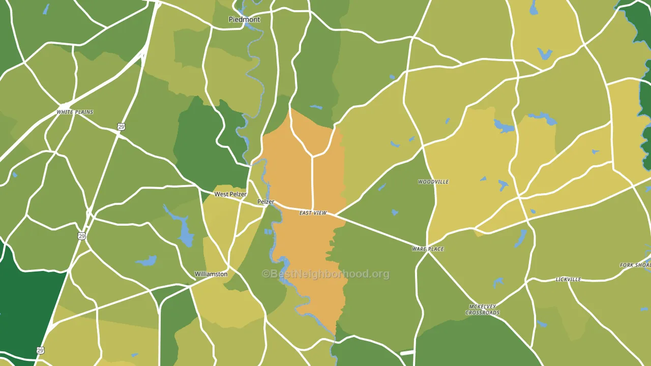 29669, SC block-group voter-turnout map