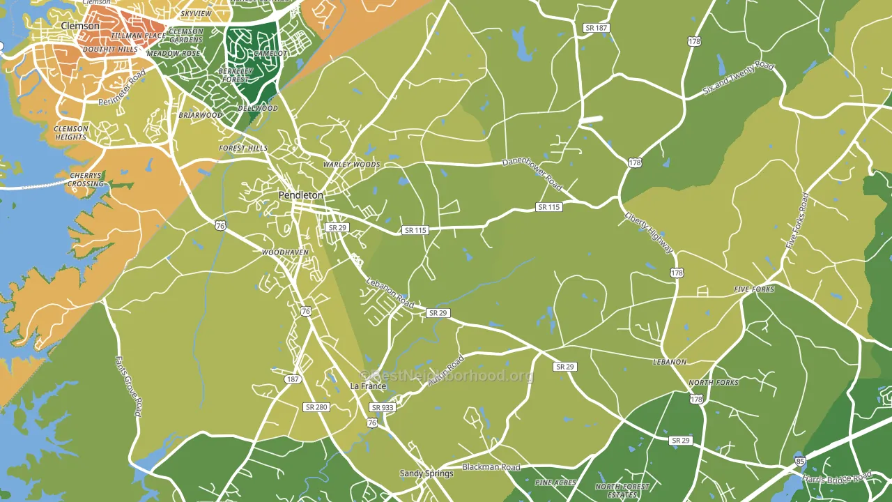 29670, SC block-group voter-turnout map