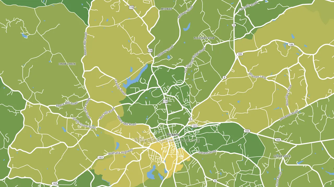 29671, SC block-group voter-turnout map