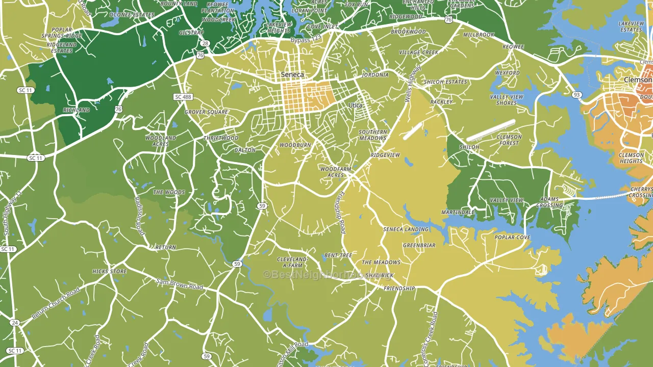 29678, SC block-group voter-turnout map