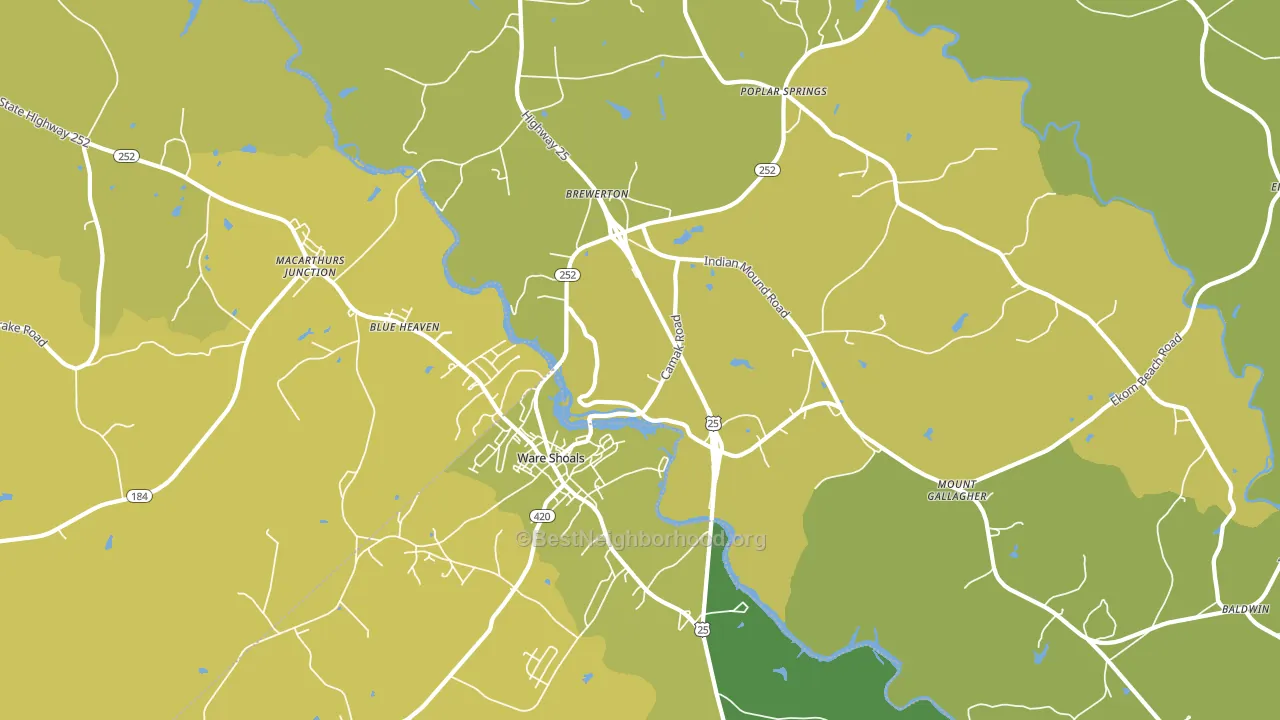 29692, SC block-group voter-turnout map