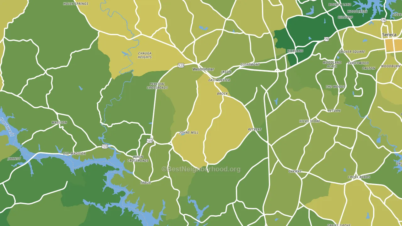 29693, SC block-group voter-turnout map