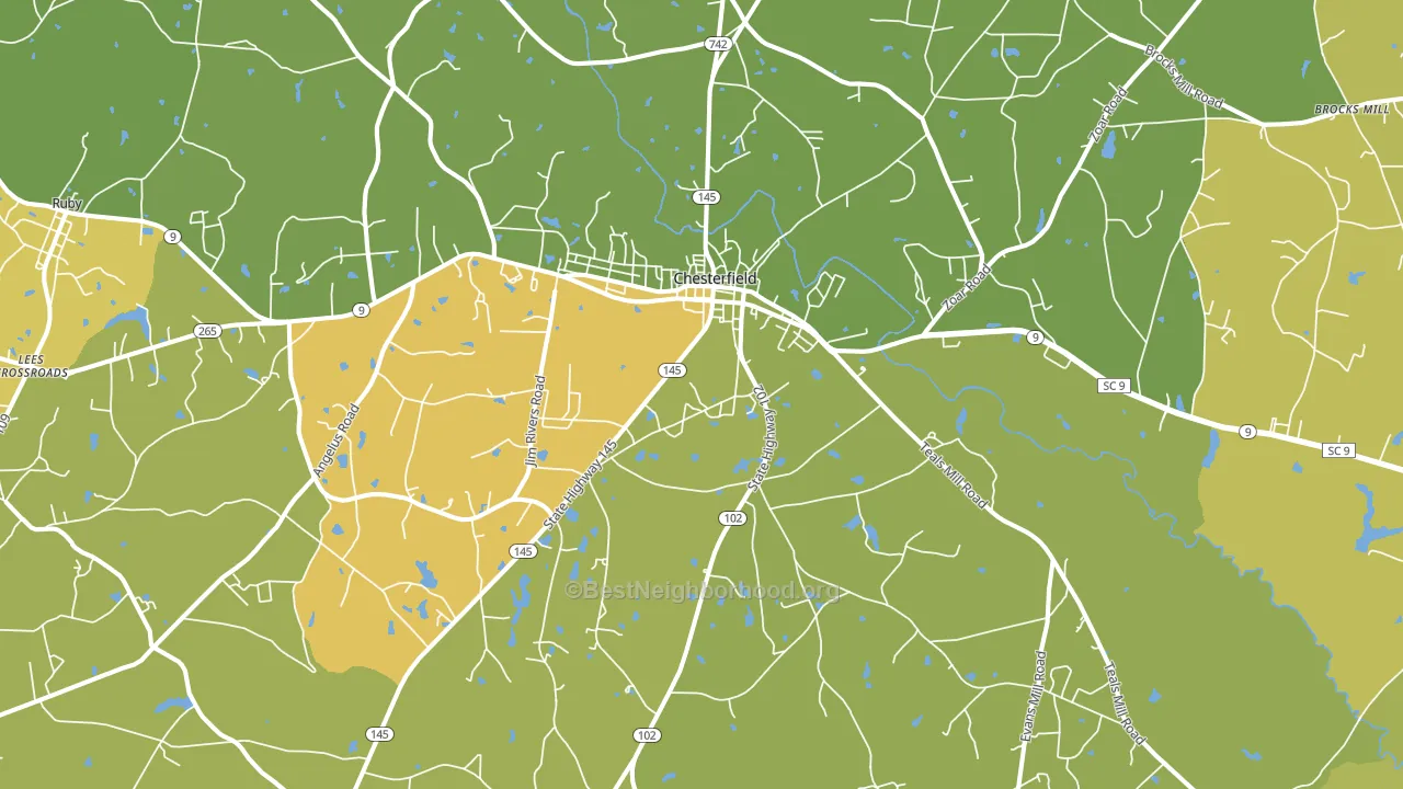 29709, SC block-group voter-turnout map