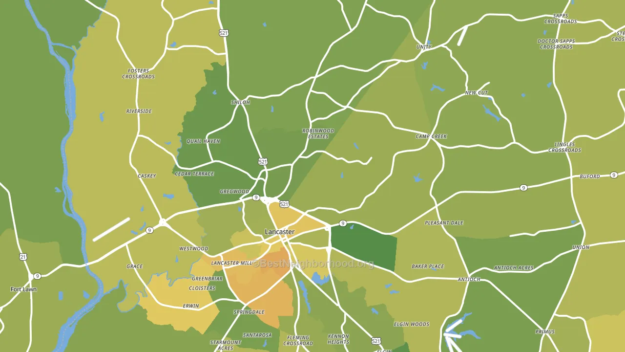 29720, SC block-group voter-turnout map