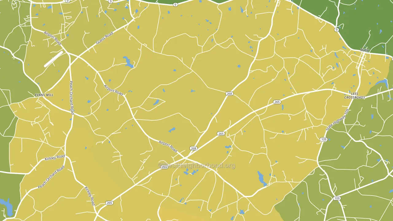 29727, SC block-group voter-turnout map