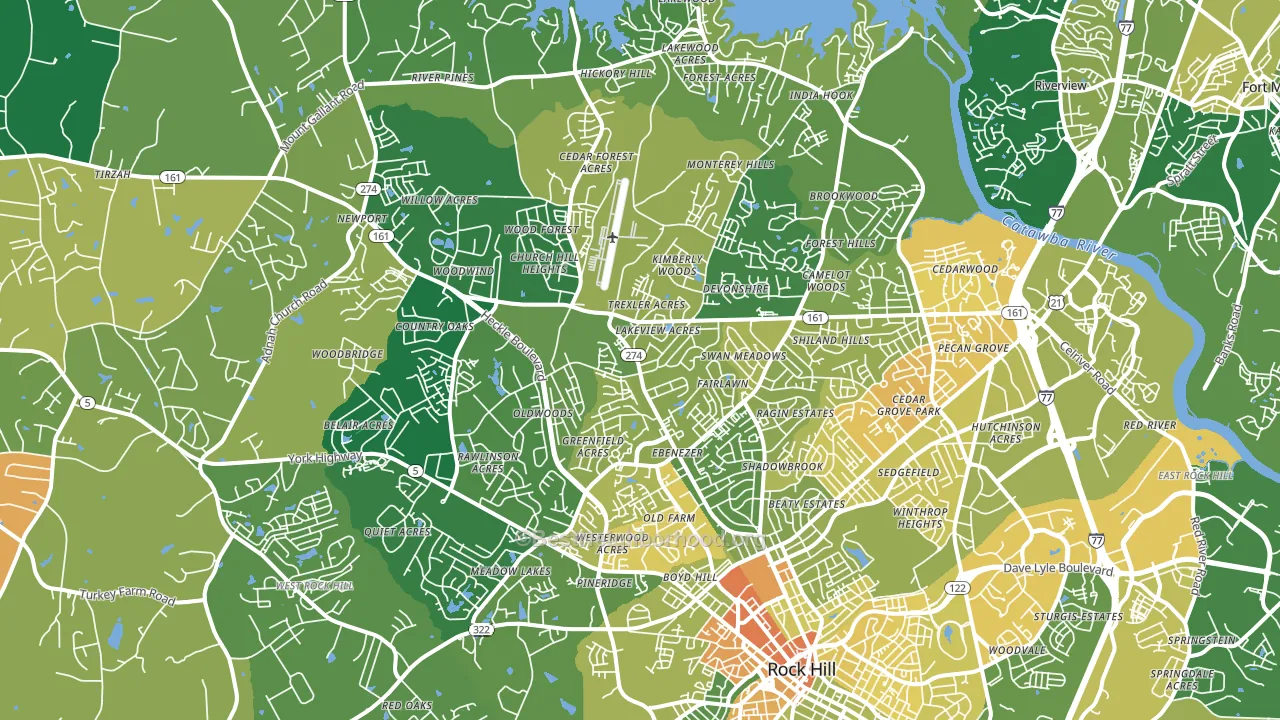 29732, SC block-group voter-turnout map