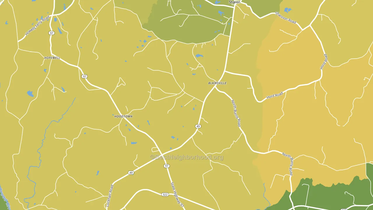 29742, SC block-group voter-turnout map
