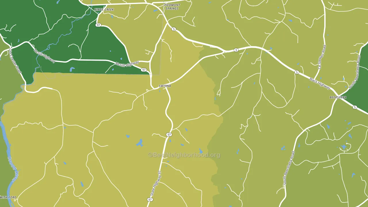 29743, SC block-group voter-turnout map