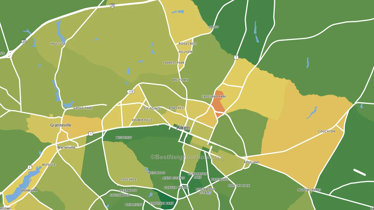 29801, SC block-group voter-turnout map