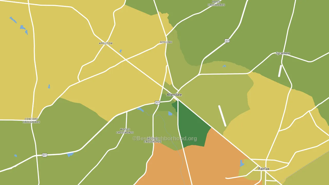 29810, SC block-group voter-turnout map