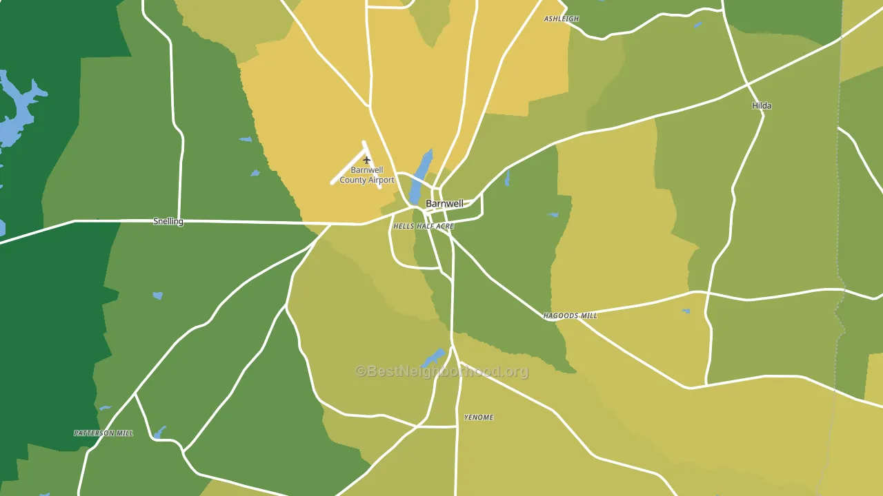 29812, SC block-group voter-turnout map