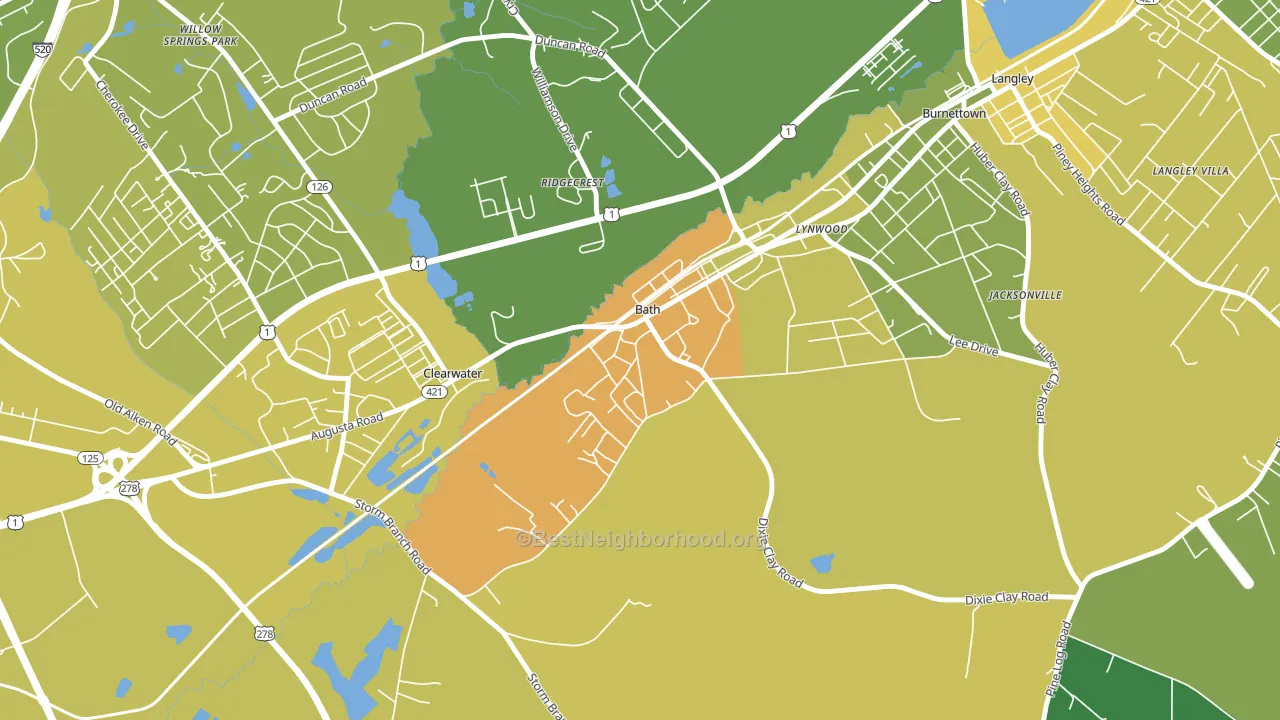 29816, SC block-group voter-turnout map