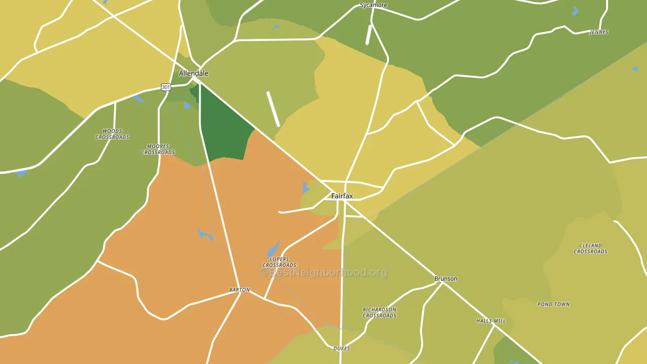 29827, SC block-group voter-turnout map