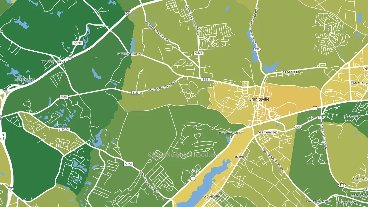 29829, SC block-group voter-turnout map