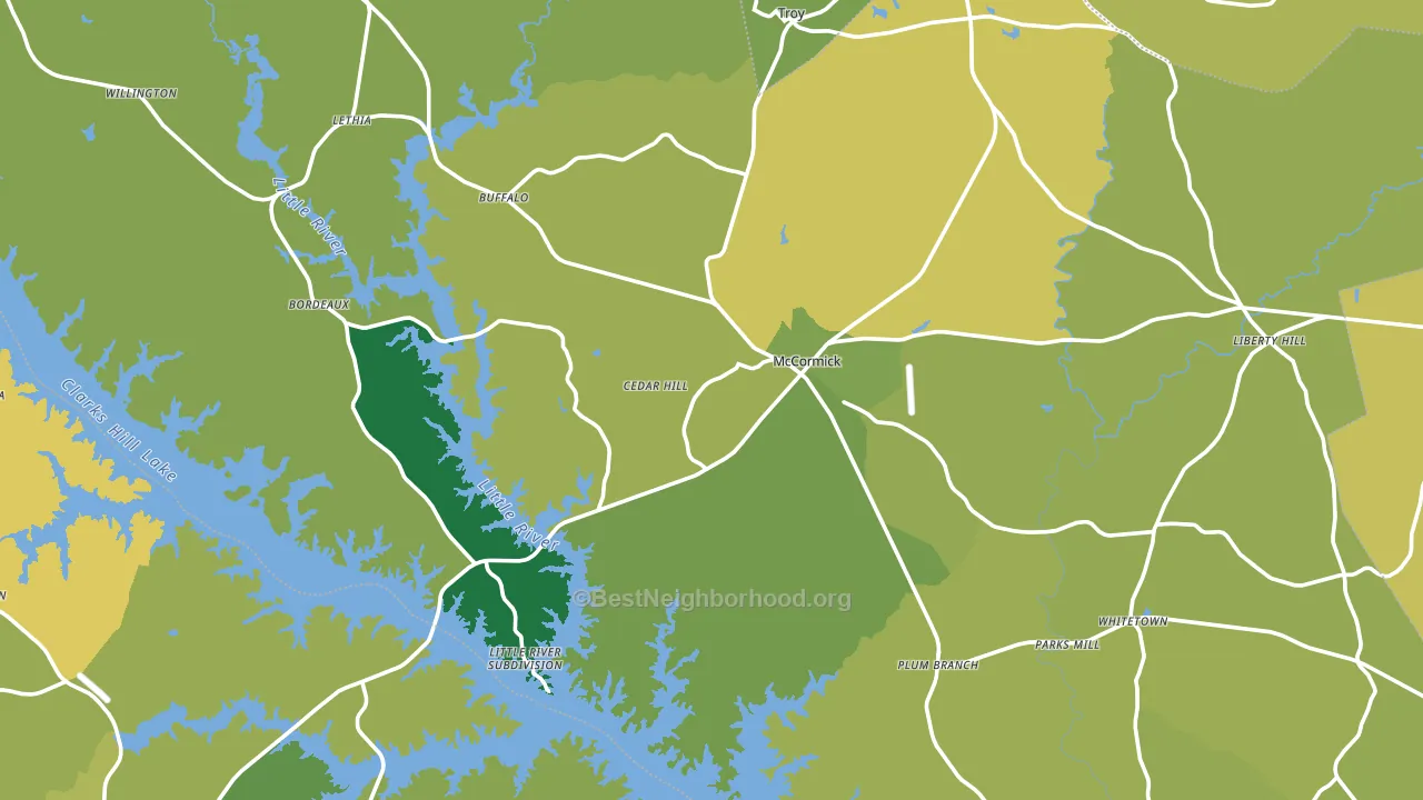 29835, SC block-group voter-turnout map