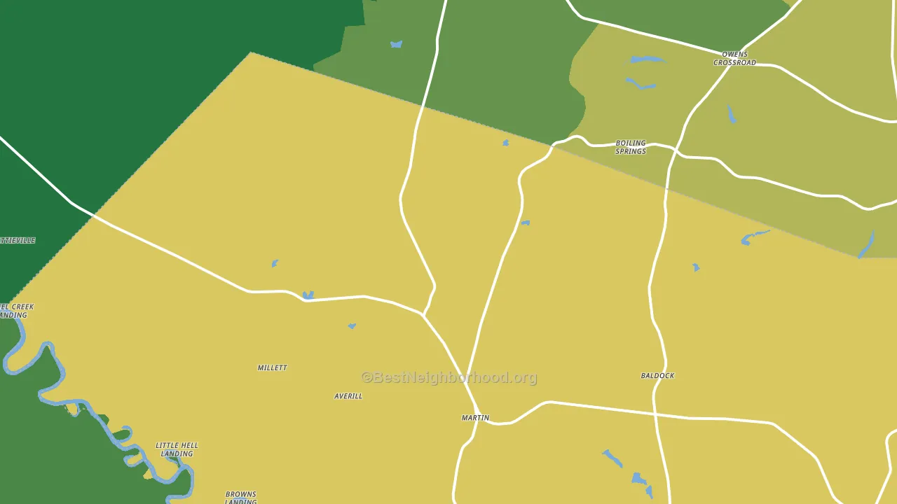 29836, SC block-group voter-turnout map