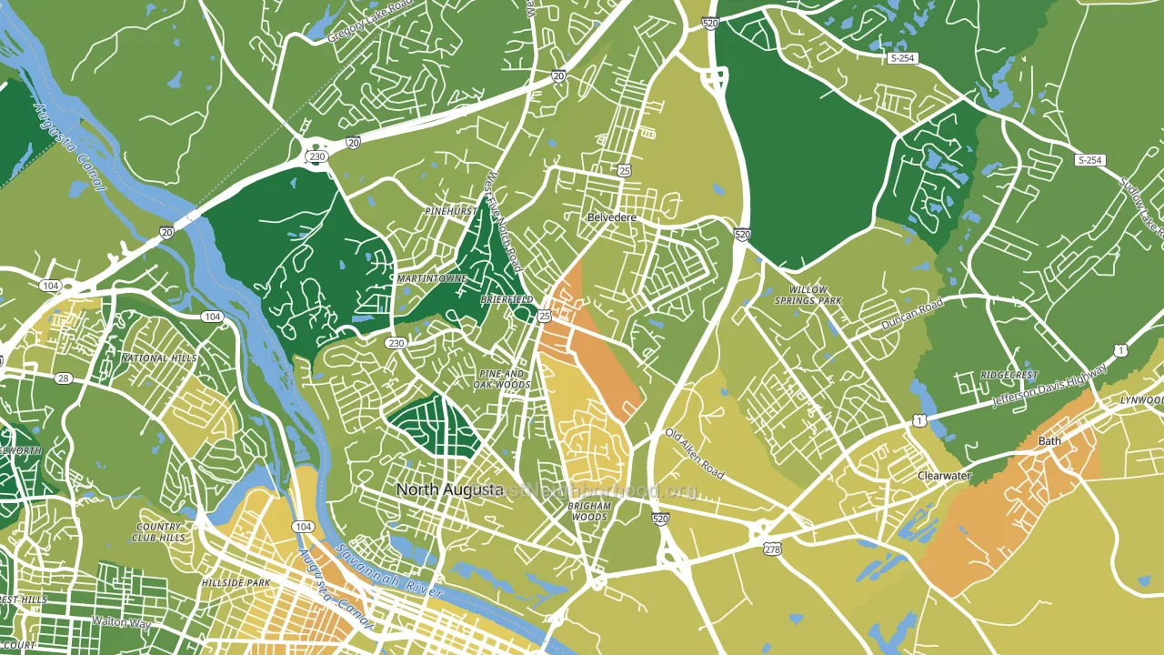 29841, SC block-group voter-turnout map