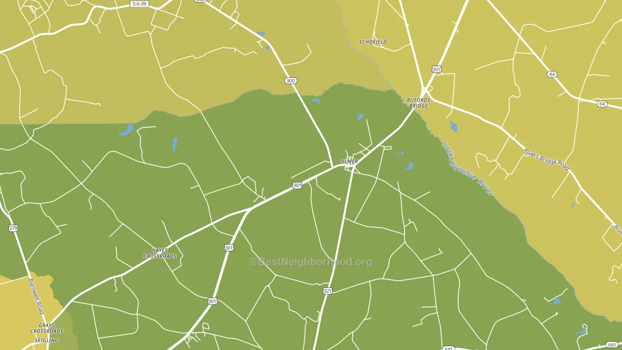 29849, SC block-group voter-turnout map