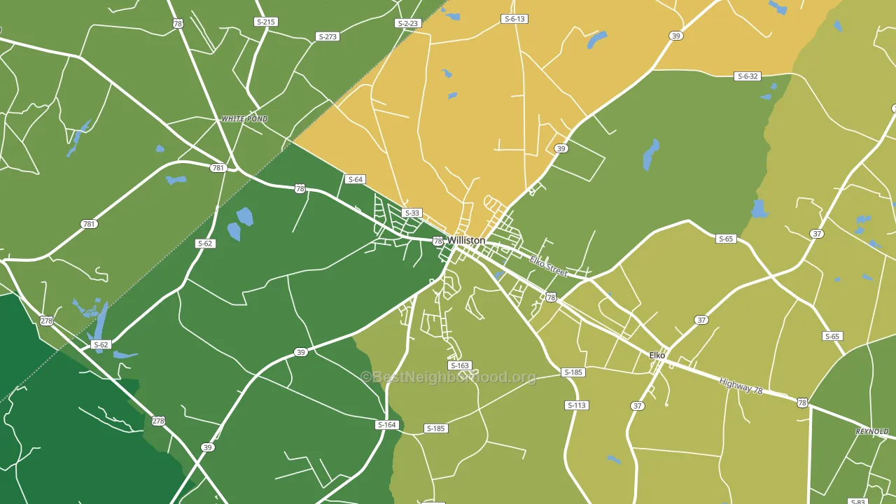 29853, SC block-group voter-turnout map