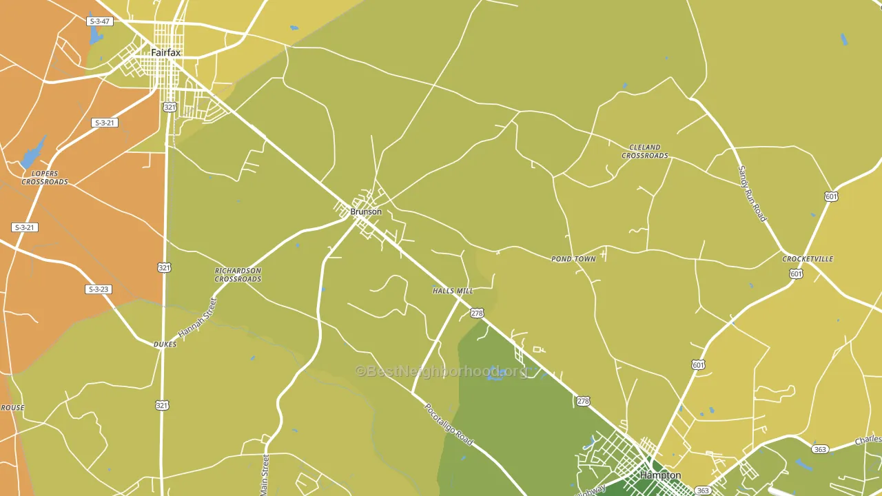 29911, SC block-group voter-turnout map