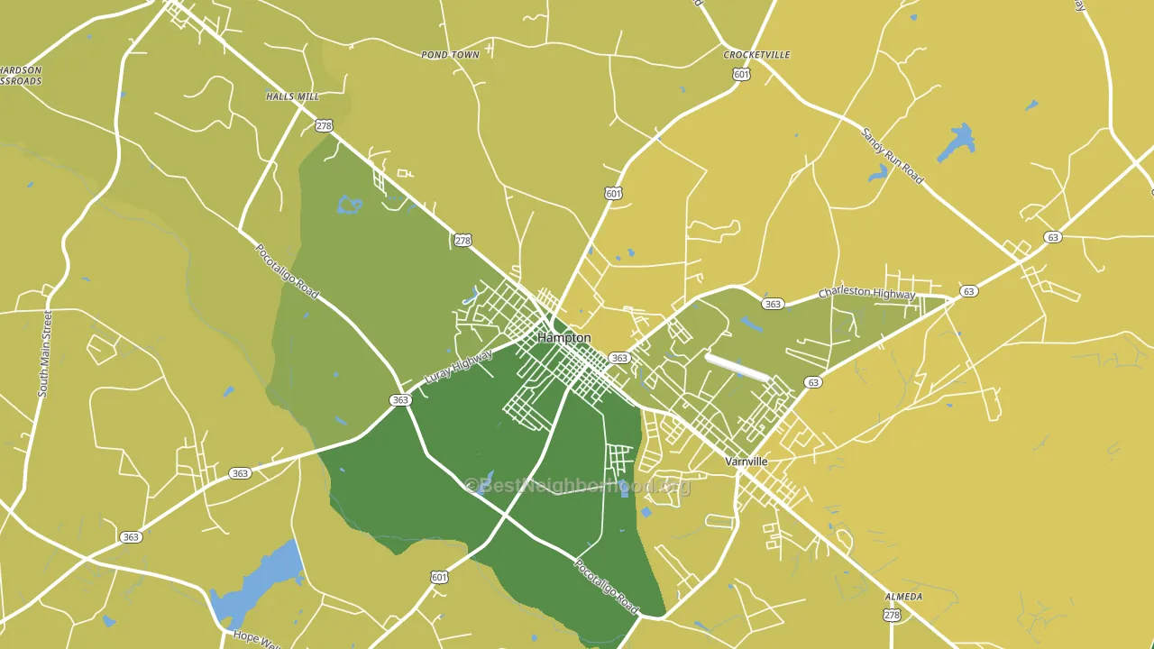 29924, SC block-group voter-turnout map