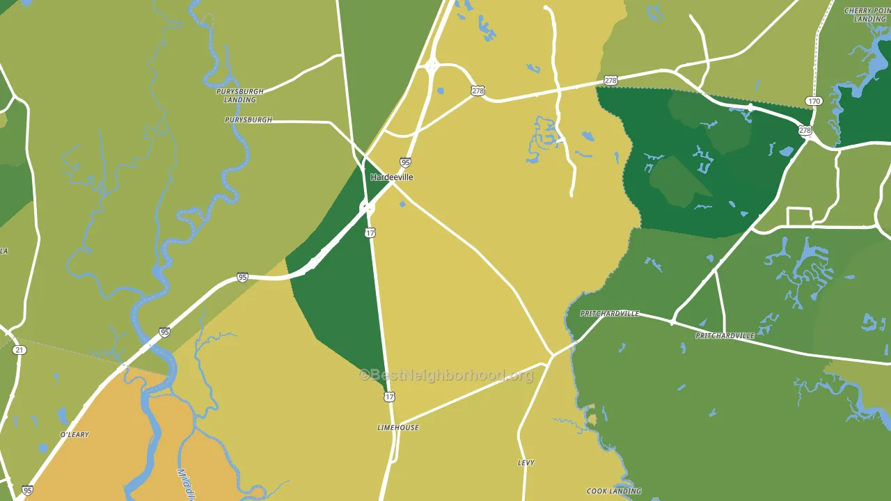 29927, SC block-group voter-turnout map