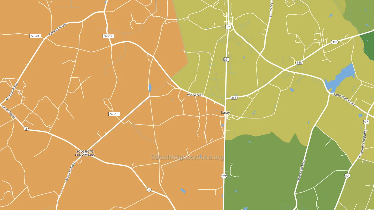 29932, SC block-group voter-turnout map