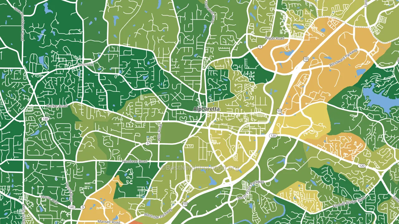 30009, GA block-group voter-turnout map